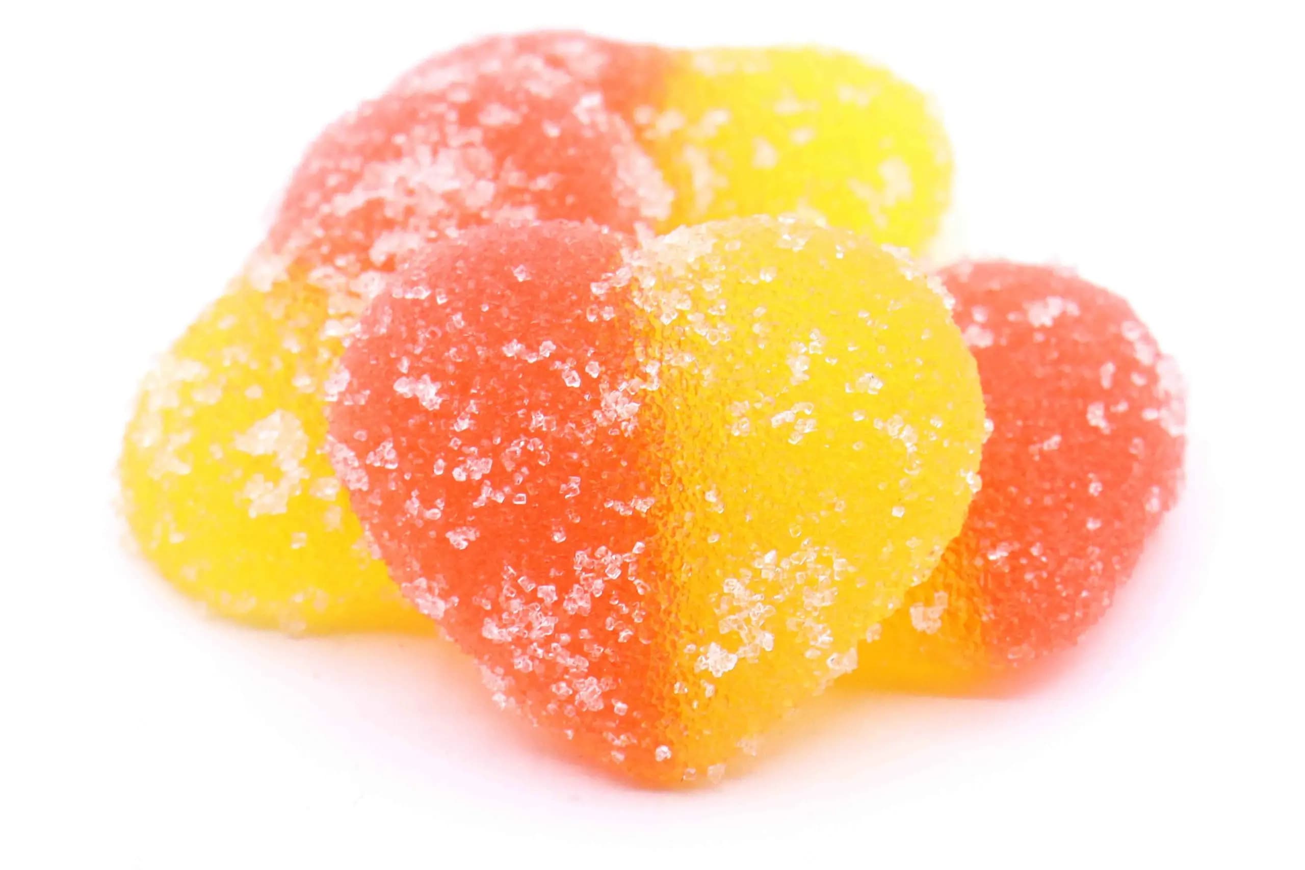 20mg THC Gummies - Juicy Peach Hearts