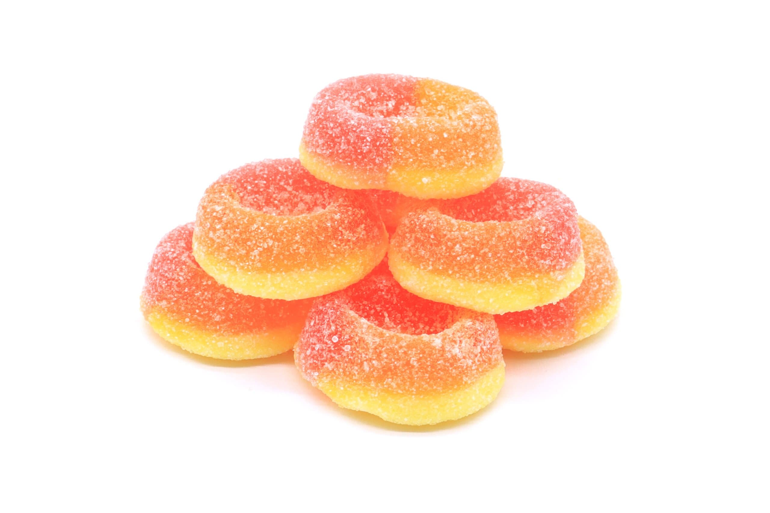 75mg THC Gummies - Mini Peach Rings